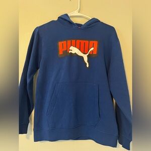 Boys Size Medium Blue Puma Hoodie